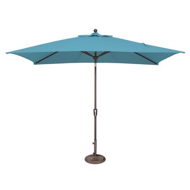 Catalina 6.6' x 10' Rectangle Push Button Tilt Umbrella In Aruba