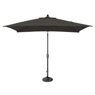 Catalina 6.6' x 10' Rectangle Push Button Tilt Umbrella In Black
