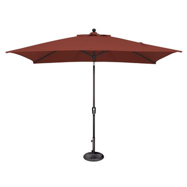 Catalina 6.6' x 10' Rectangle Push Button Tilt Umbrella In Henna and Black