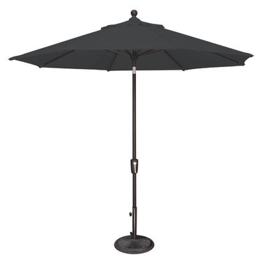 Catalina 9' Octagon Push Button Tilt Umbrella In Black