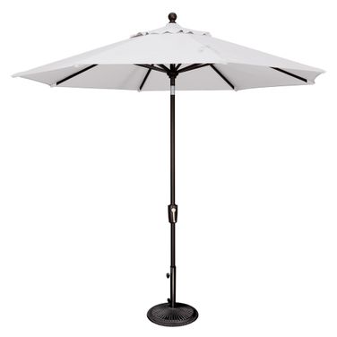 Catalina 9' Octagon Push Button Tilt Umbrella In Natural and Black