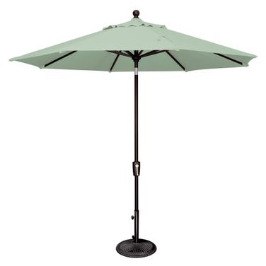 Catalina 9' Octagon Push Button Tilt Umbrella In Spa and Black
