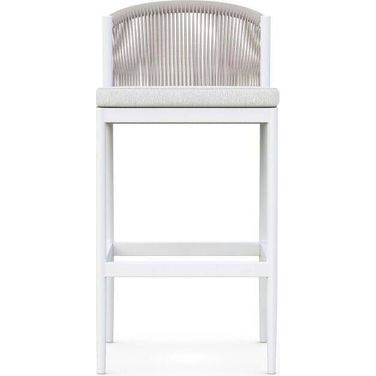 Catalina Barstool with Cushion In Polar and Matte White