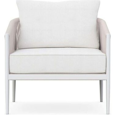 Catalina Club Chair with Cushion In Polar and Matte White
