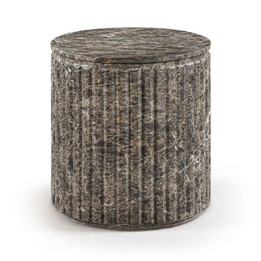 Catania Concrete Indoor and Outdoor End Table In Brown