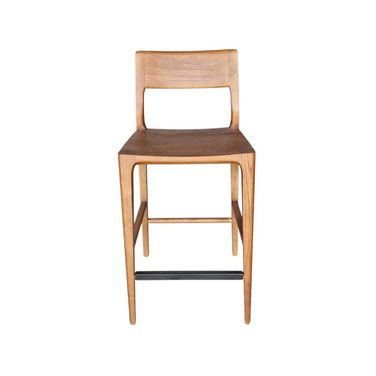 Catania Counter Stool In Warm Brown and Black