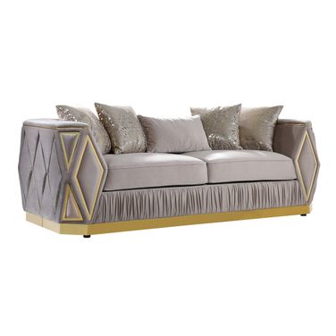 Cavalli Sofa In Taupe and Gold