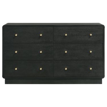 Cavelle 6-Drawer Dresser Cabinet In Black