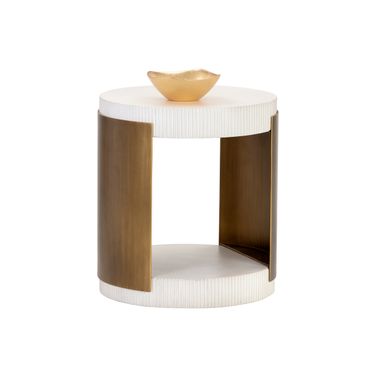 Cavette End Table In White