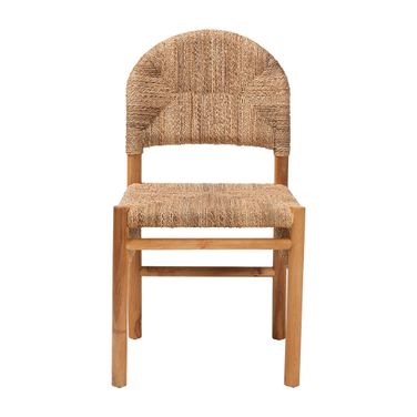 Cavo Handwoven Seagrass Dining Chair In Honey and Natural Brown