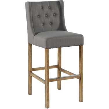 Cayle 30 Inch Barstool with Tufting In Grey