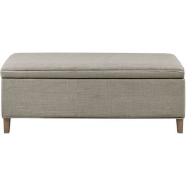 Caymus Soft Close Rectangular Storage Bench In Light Grey