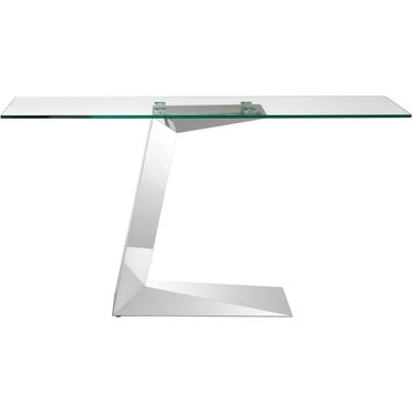 Cecilia Console Table In Clear Bent Glass