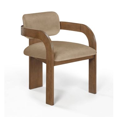 Cedra Velvet Performance Fabric Upholstered Dining Chair Set of 2 In Beige