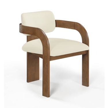 Cedra Velvet Performance Fabric Upholstered Dining Chair Set of 2 In Cream
