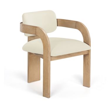 Cedra Velvet Performance Fabric Upholstered Dining Chair Set of 2 In Cream