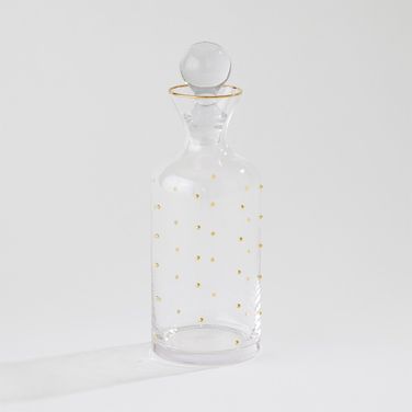 Celebration Decanter In Clear and Gold