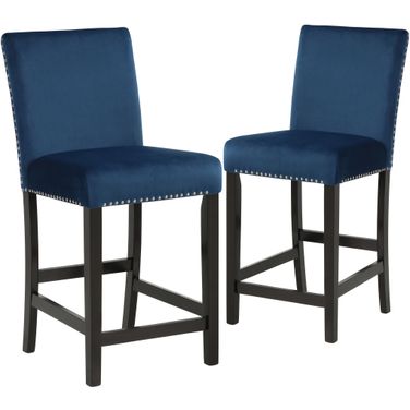 Celeste Blue Counter Height Chair Set Of 2
