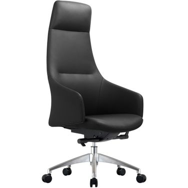 Celeste Series Tall Office Chair In Black Leather