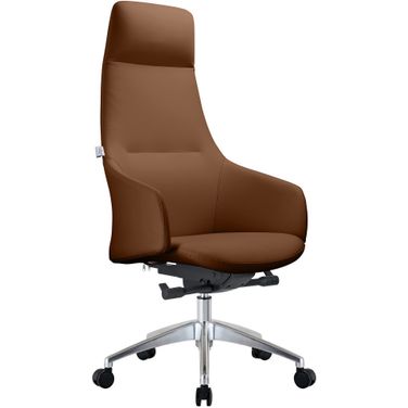 Celeste Series Tall Office Chair In Dark Brown Leather