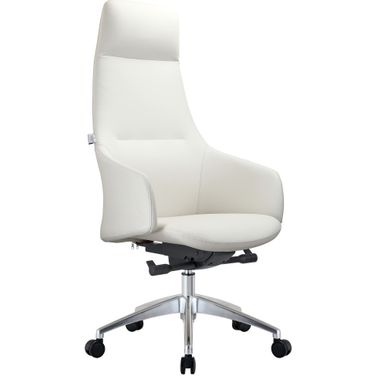 Celeste Series Tall Office Chair In White Leather