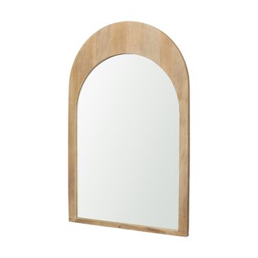 Celeste Wood Arched Mirror In Light Brown