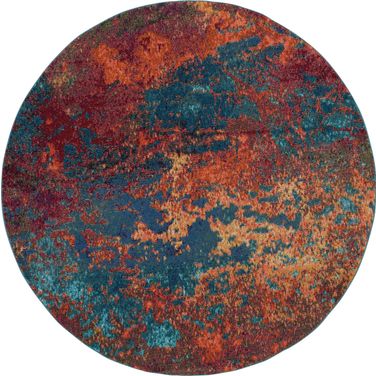 Celestial Atlantic 7'10" x 7'10" Round Area Rug