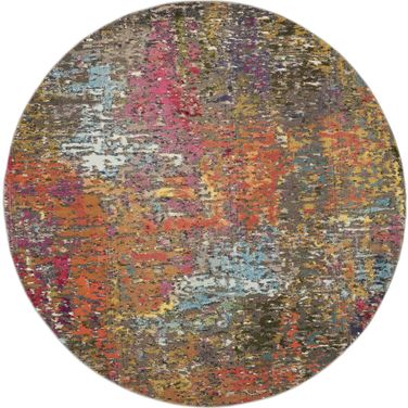 Celestial Sunset 7'10" x 7'10" Round Area Rug