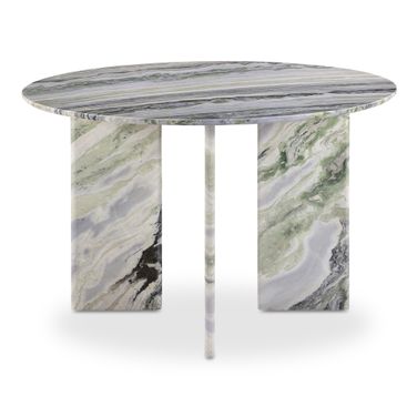 Celia Round Dining Table In Green Onyx Marble