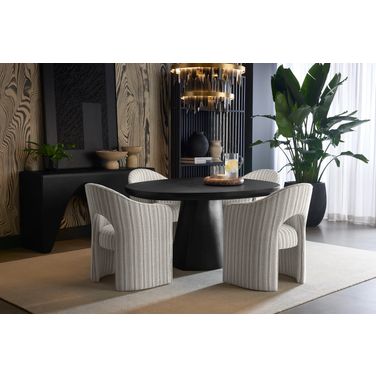 Celica 55 Inch Dining Room Set In Black