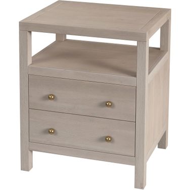 Celine 2 Drawer Nightstand In Taupe