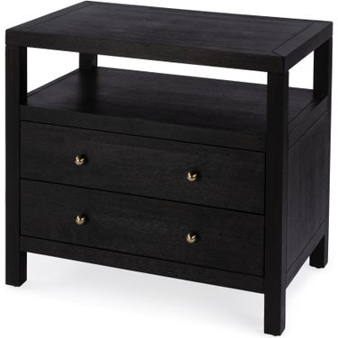 Celine 2 Drawer Wide Nightstand In Coffee
