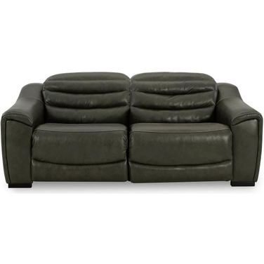 Center Line 2-Piece Power Reclining Loveseat In Dark Gray