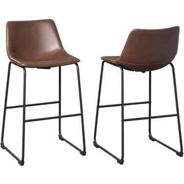Centiar Brown Pub Height Bar Stool Set of 2
