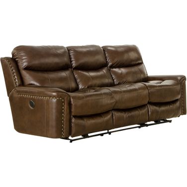 Ceretti Power Reclining Sofa In Brown