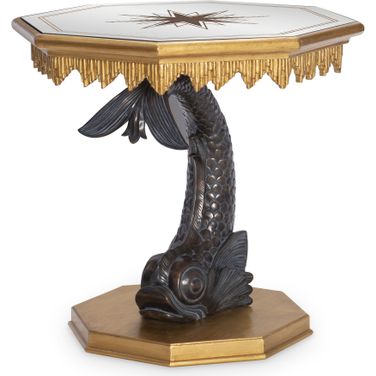 Cete Side Table In Gold/Bronze/Brown