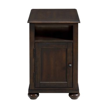 Chad Chairside Table with USB In Cherry