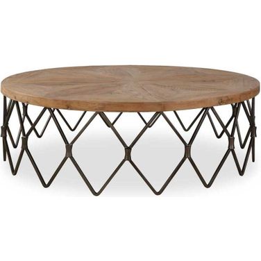 Chain Reaction Wooden Coffee Table In Brown