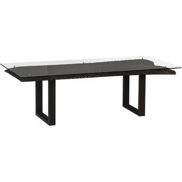 Chainsaw Dining Table with Glass
