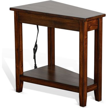 Chair Side Table In Dark Chocolate