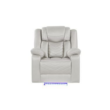 Challenger Power Reclining Recliner In Ice