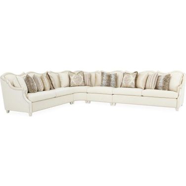 Chamberi Sectional Sofa In French Vanilla And Classic Pearl