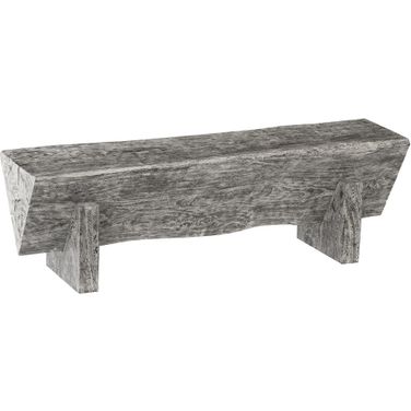 Chamcha Wood Triangle Bench In Grey