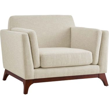 Chance Beige Upholstered Fabric Arm Chair