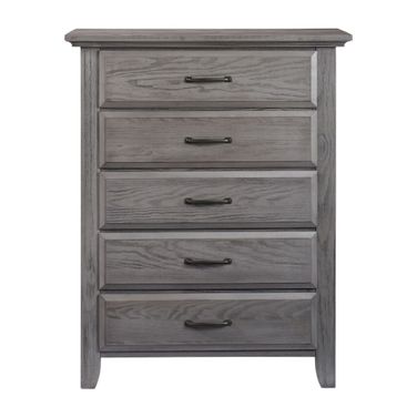 Chandler 5 Drawer Dresser In Graphite Gray