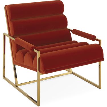 Channeled Goldfinger Lounge Chair In Varese Persimmon