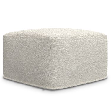Chantal Square Pouf In Ivory