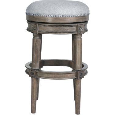 Chapman 31 Inch Backless Swivel Barstool In Weathered Gray