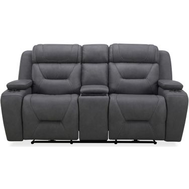 Chapman Zero Gravity Power Reclining Loveseat with Console In Blue Gray