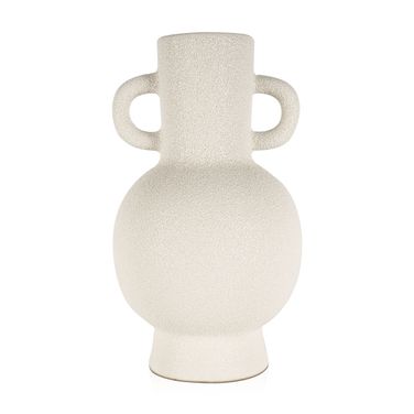 Chara Ceramic Table Vase In White